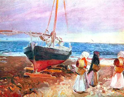 Fisherwomen on the Beach, Valencia Joaquin Sorolla